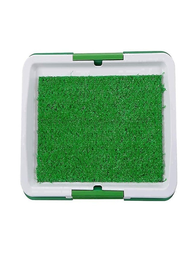 EBOFAB Puppy Potty Training Pads Dog Toilet Mat with Artificial Grass Pad Indoor Outdoor Dog Litter Box Pee Pad with Tray Large Size for Balcony Pet Bathroom Mat Quick Clean-Up - Image 1